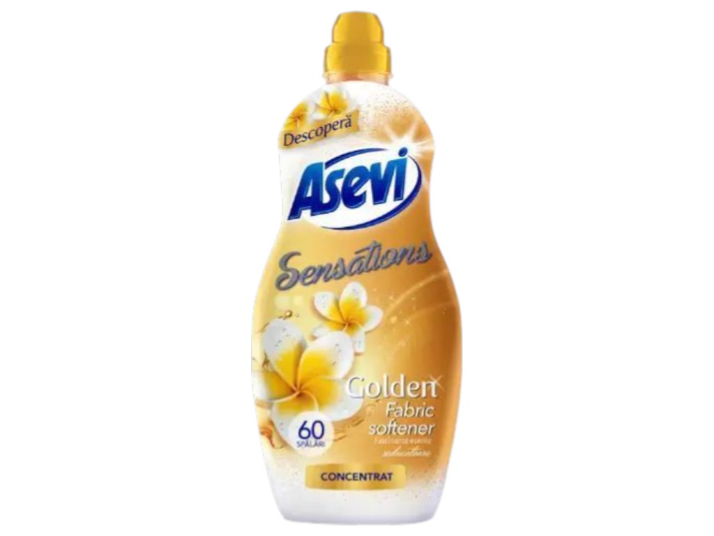 Кондиціонер для білизни Asevi golden sensations, концентрат, 60 прань, аромат свіжості, 1440 мл