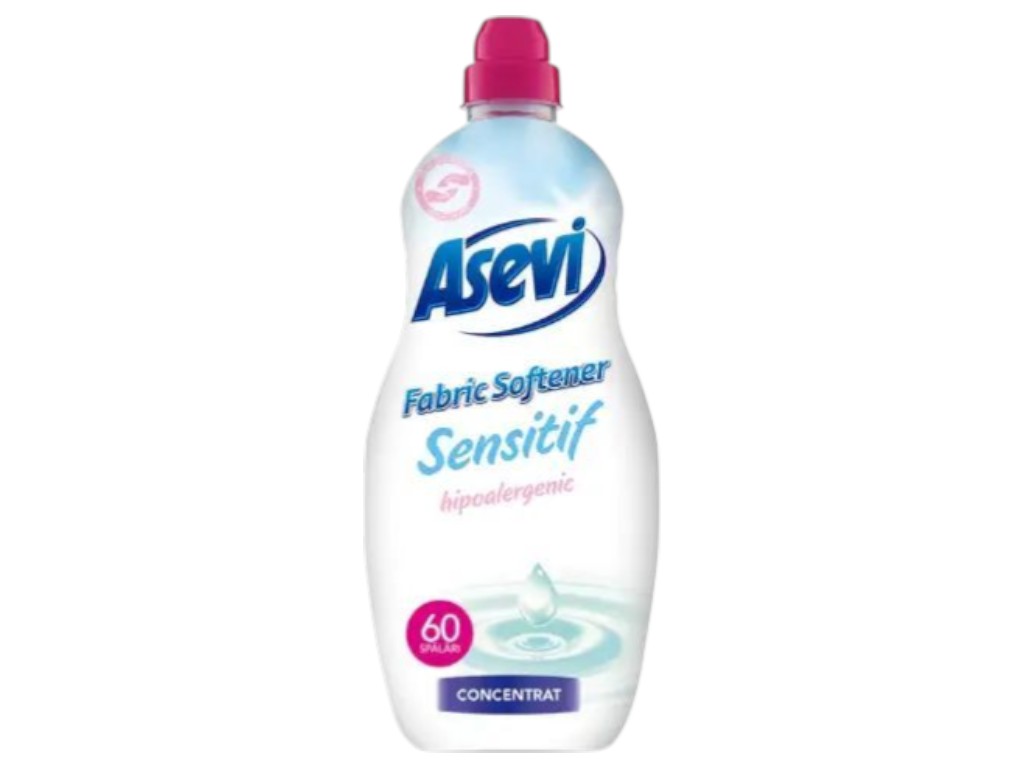 Кондиціонер для білизни Asevi sensitive, концентрат, гіпоалергенний, 60 прань, 1500 мл