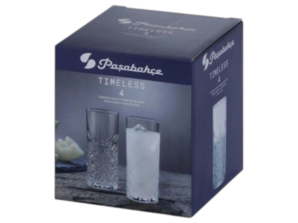 Набір склянок Pasabahce Timeless, товсте скло, 180 мл, колір прозорий (ціна за 4 шт.)