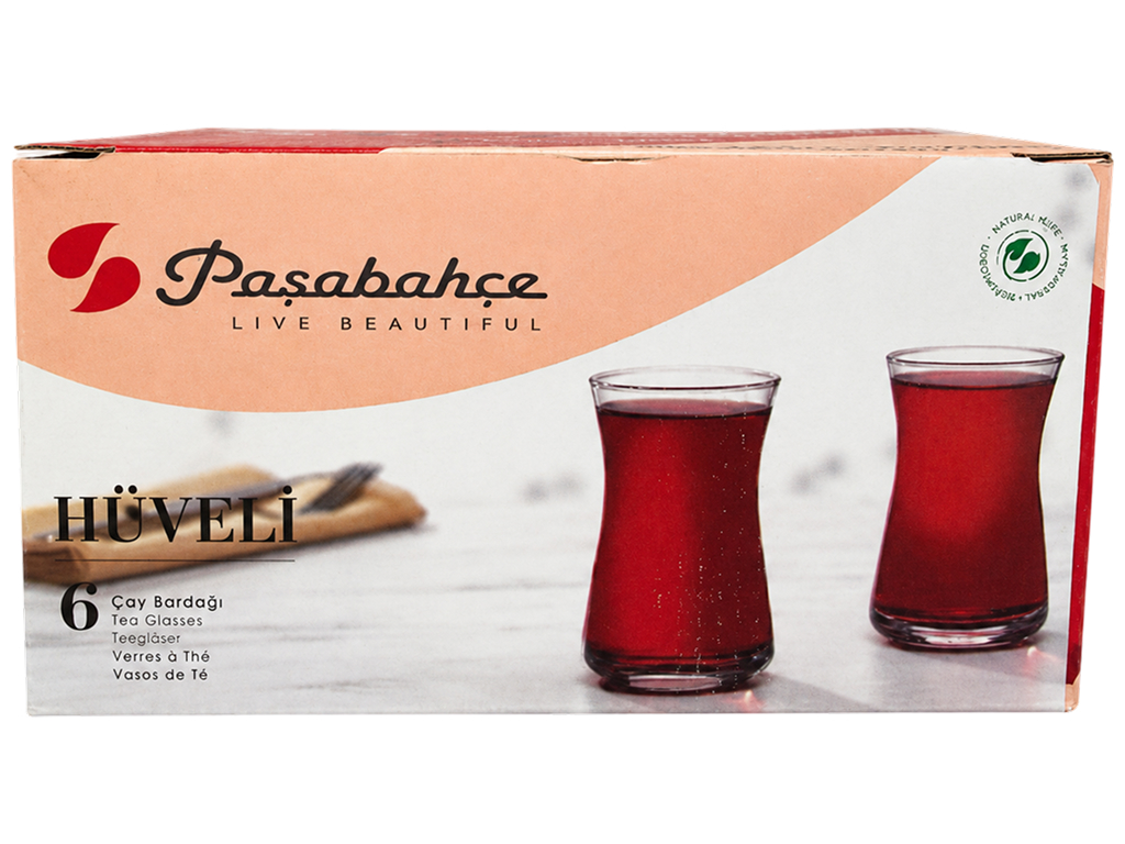 Набір чайних склянок Pasabahce Heybeli, міцне скло, 170мл, 6шт, (ціна за набір)