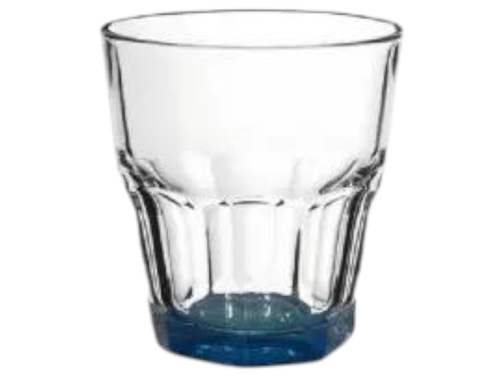 Склянка низька для віскі Pasabahce Casablanca Blue, скло, 269мл, колір прозорий з синім дном