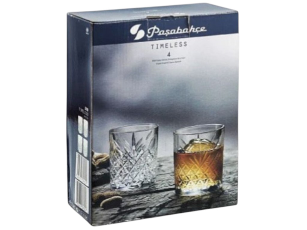 Склянка для віскі Pasabahce Timeless, скло, 345мл, колір прозорий (ціна за набір 4шт)
