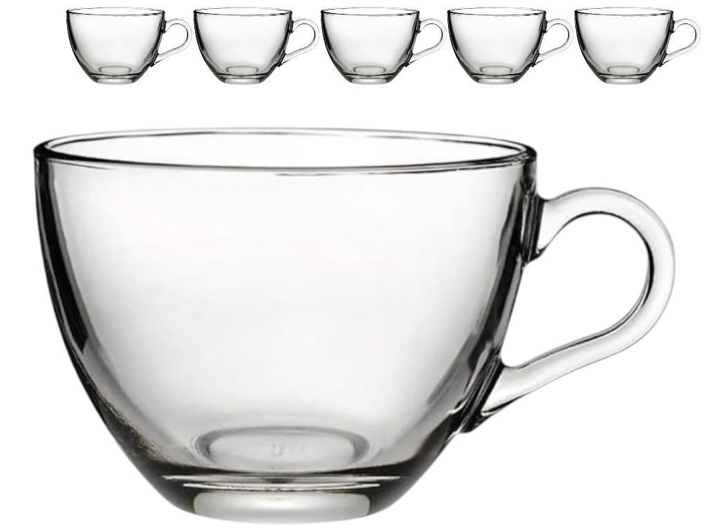 Чашка Pasabahce Basic, скло, 238мл, колір прозорий (ціна за набір 6шт)