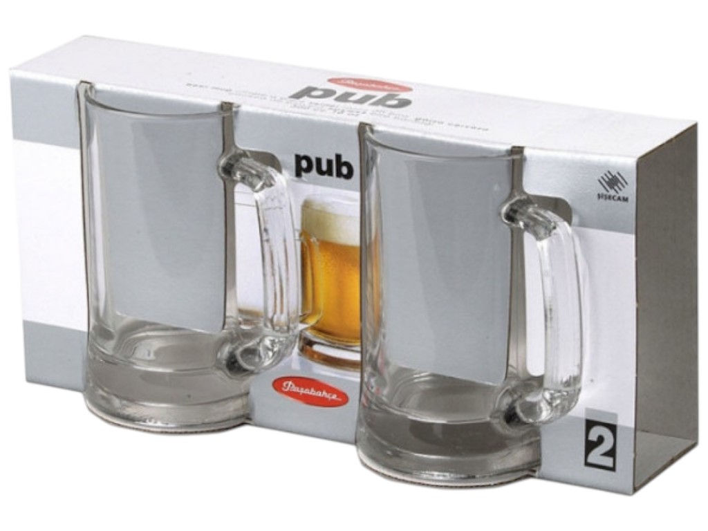 Кухоль пивний Pasabahce Pub, скло, 395мл, колір прозорий (ціна за набір 2шт)