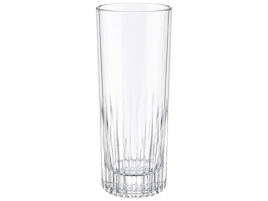 Висока скляна склянка Kalita, рельєфна, прозора, 320 мл