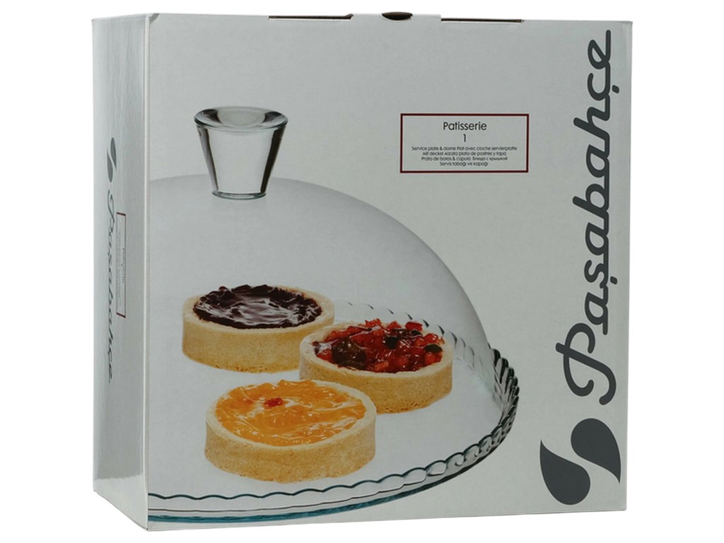 Тортівниця з кришкою Pasabahce Patisserie, скло, 32 см, колір прозорий