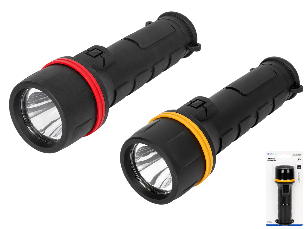Ліхтар ручний LED Kmt Style, пластик, 16,5×6,5см, 2 кольори, (ціна за 1шт)