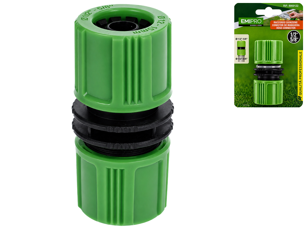 З'єднувач для садового шланга Emipro ремонтний, 1/2"-5/8"