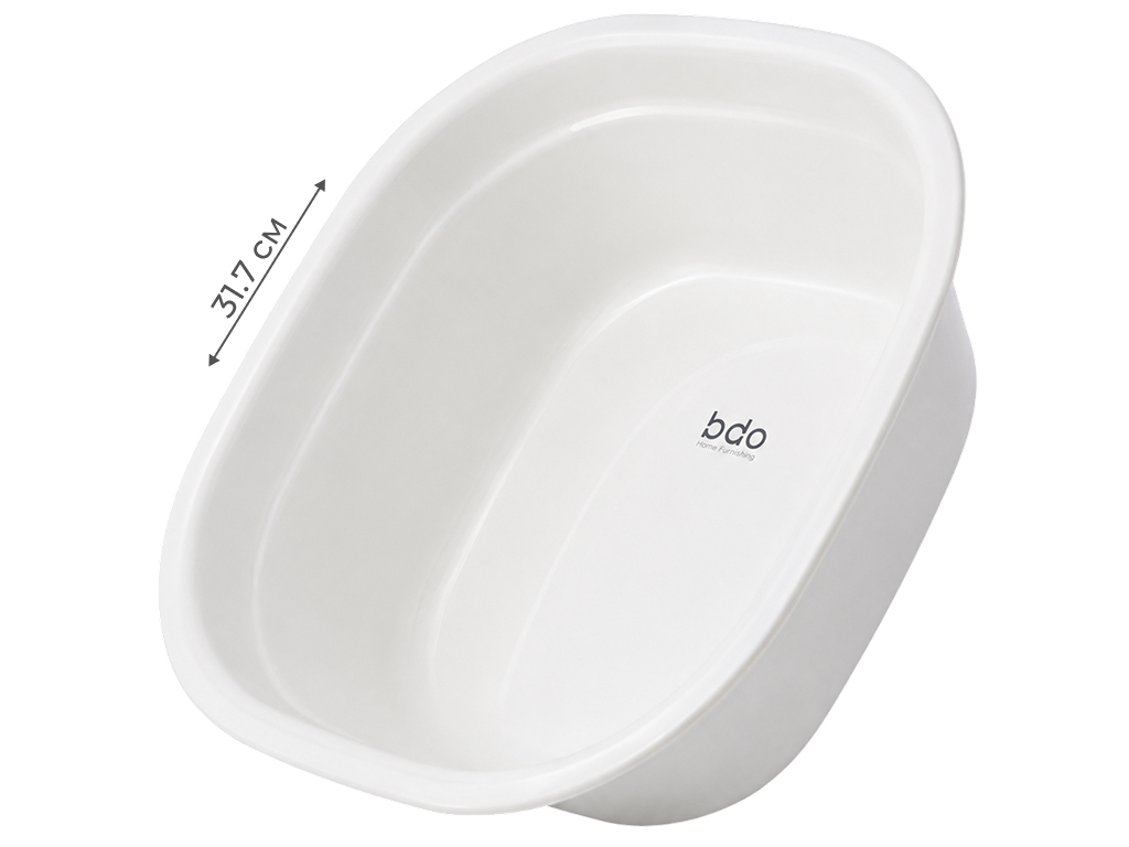 Таз хозяйственный BDO, пластик, 31,7×31,7×11см, цвет белый