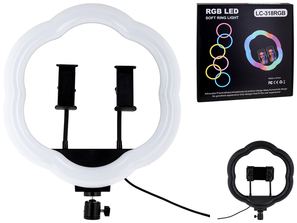 Лампа RGB LC-318(Flower Type) 33 см, Чорний
