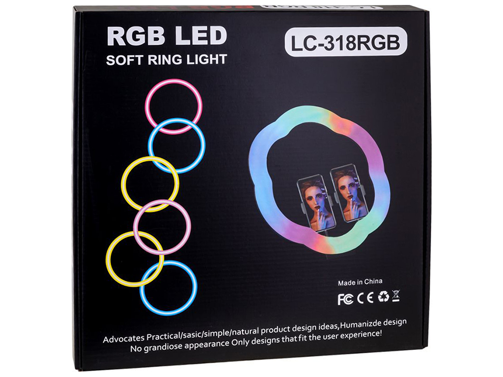 Лампа RGB LC-318(Flower Type) 33 см, Чорний