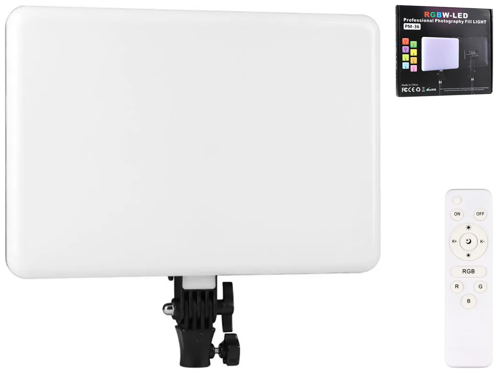 Лампа LED RGB Camera Light 14 (PM-36), Чёрный