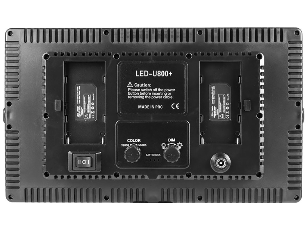 Лампа LED Camera Light 33см (E-800) Battery, 2 батареї в комплекті, Колір Чорний