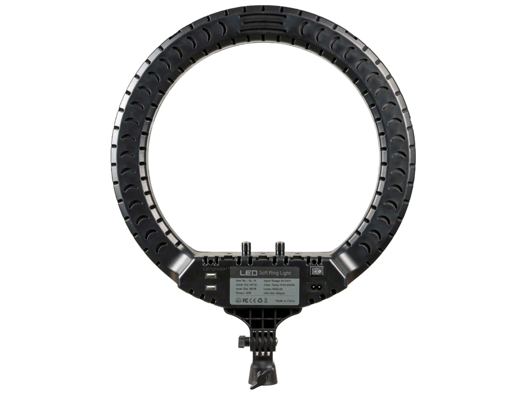 Лампа кольцевая Smart Case Fill Light RL-18 Original, с держателями, 450×490×545мм, цвет черный