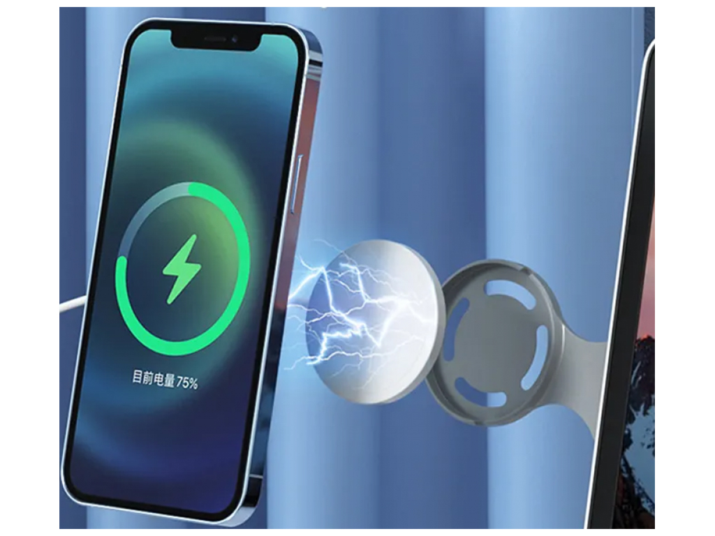 Бічний тримач для MagSafe БЗП Magnetic Wireless Колір Бiлий