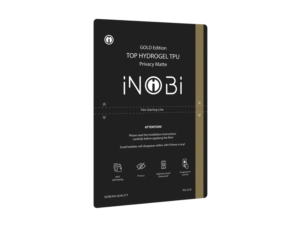 Гидрогель плёнка iNobi GOLD PG-019, матовая, приватная, 180×120мм (цена за 25шт)
