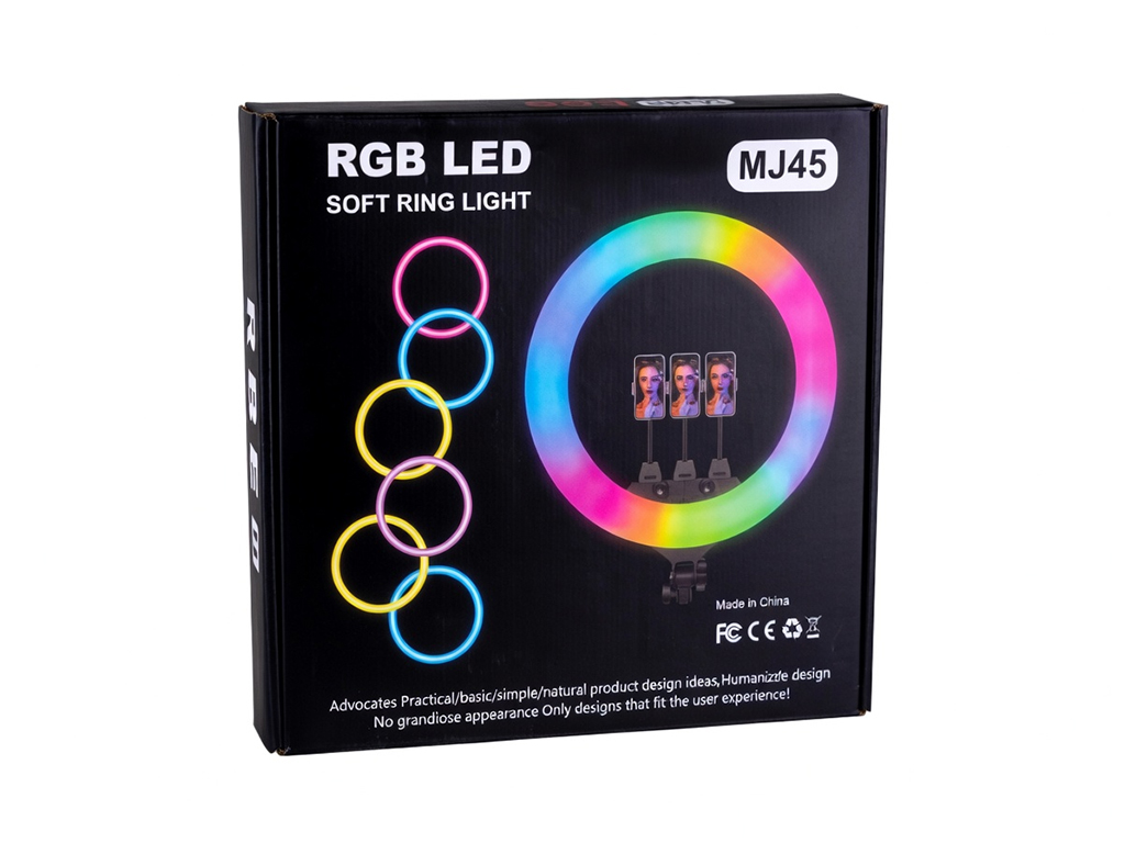 Лампа Stick Lamp B, RGB, LED, USB, пластик, 557х45х80мм, колір чорний, м'ята упаковка