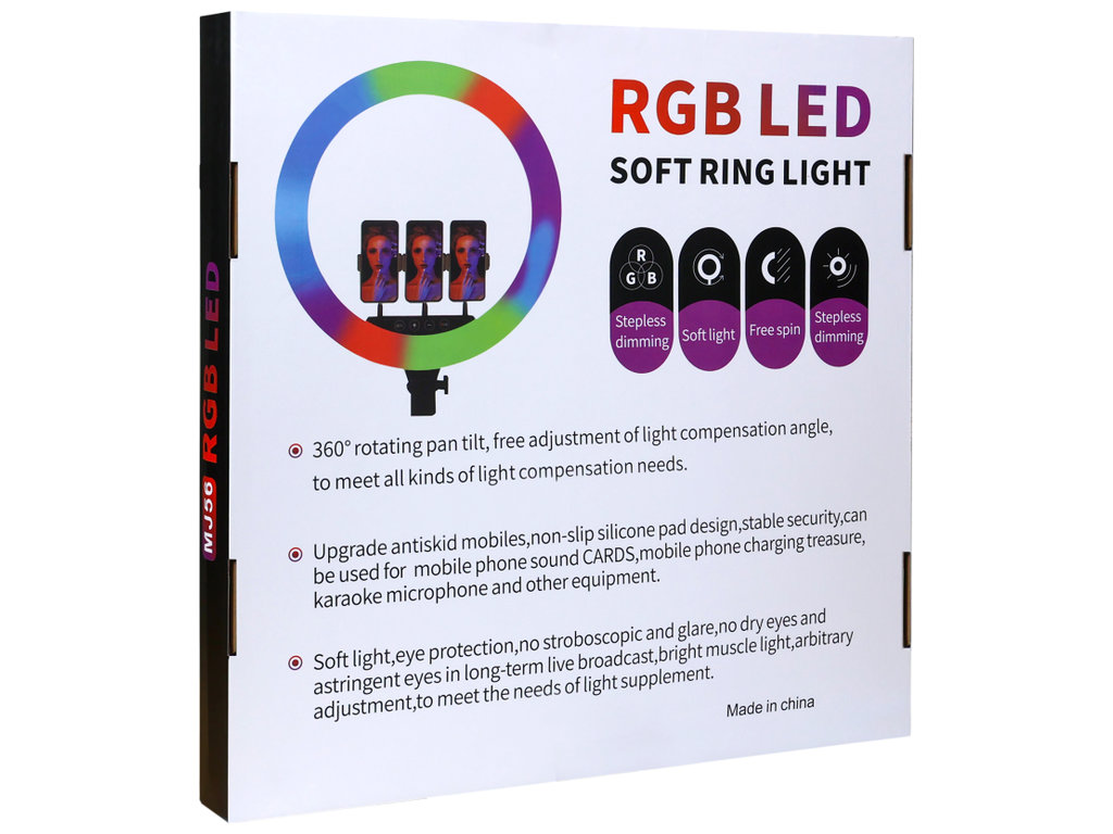 Лампа Stick Lamp B, RGB, LED, USB, пластик, 557х45х80мм, колір чорний, м'ята упаковка