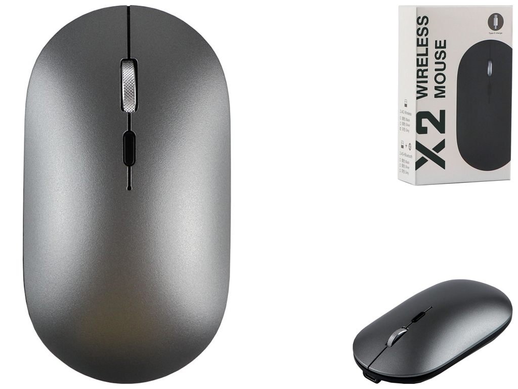 Бездротова Миша TWolf X2 Rechargeable 2.4G Колір Сірий
