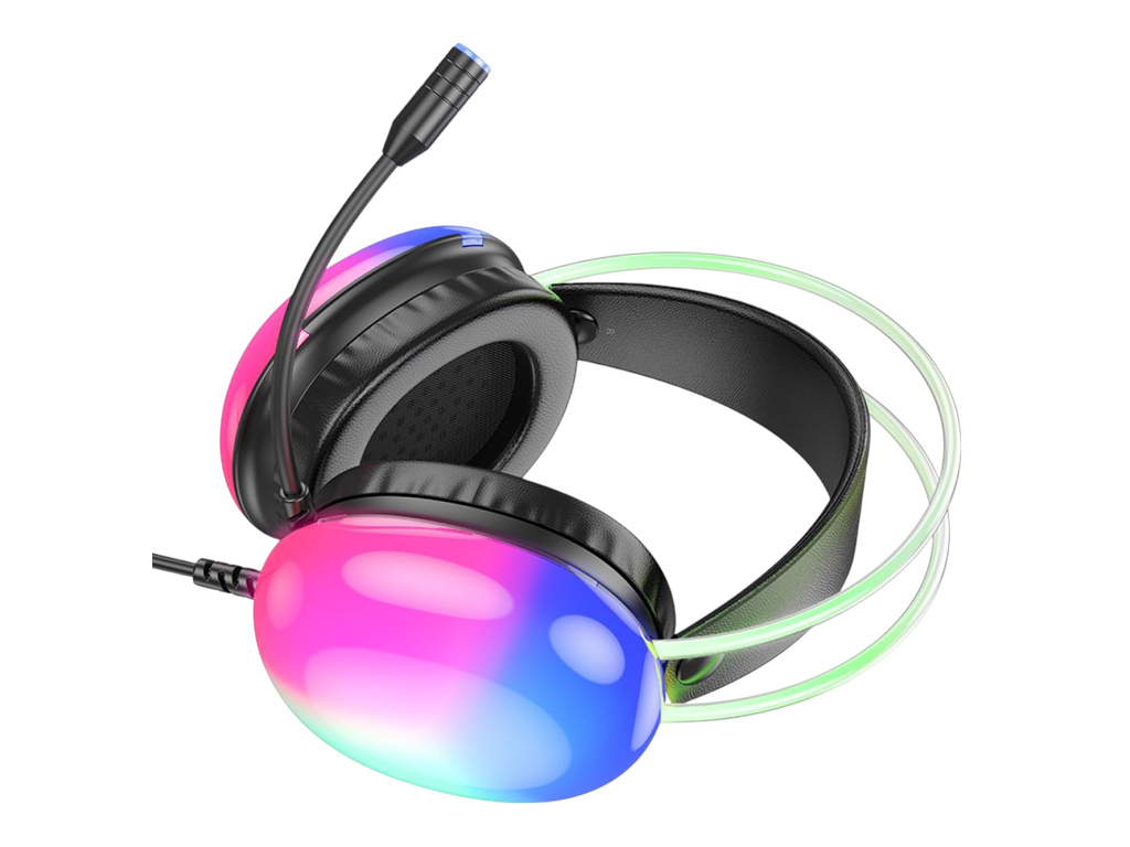 Ігрові навушники Hoco W109 Plus Rich USB 7.1 channel, м'ята упаковка, чорний