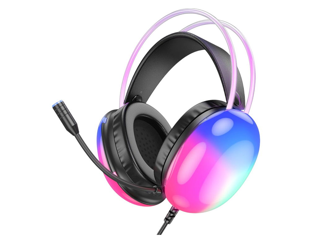 Ігрові навушники Hoco W109 Plus Rich USB 7.1 channel, м'ята упаковка, чорний