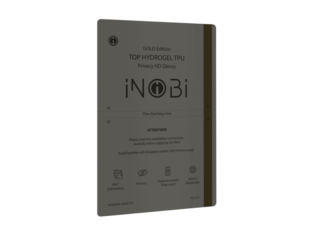 Гідрогель плівка iNobi GOLD PG-018 Korean, глянсова, приватна, 180×120мм (ціна за 25шт)