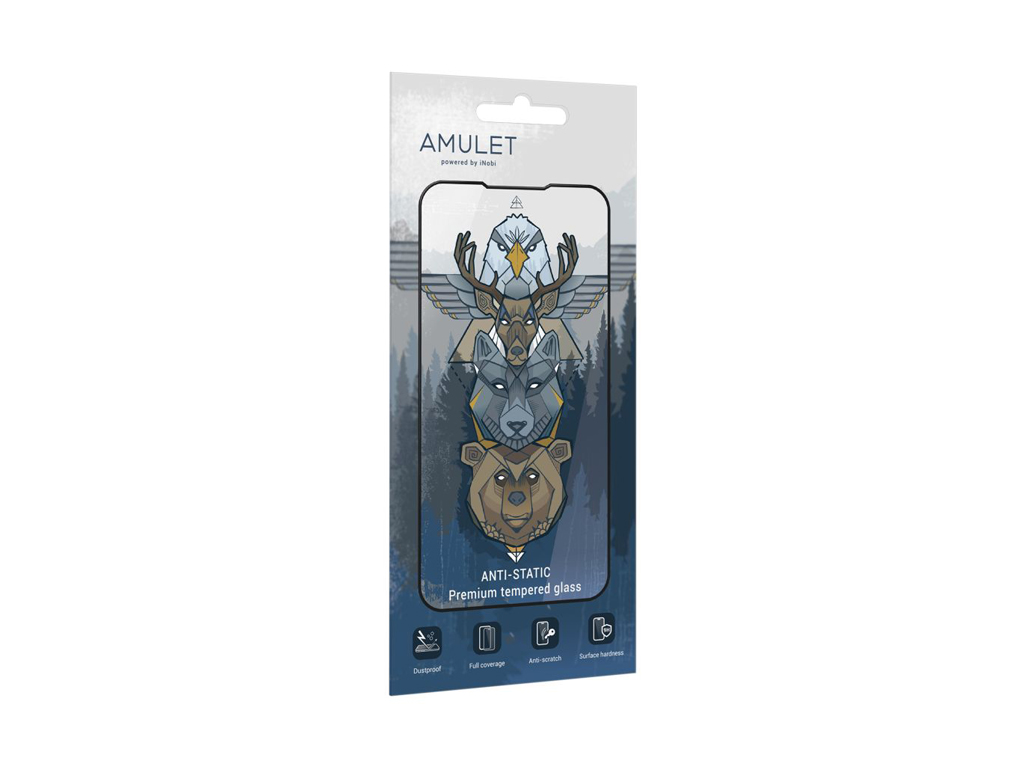 Захисне скло Amulet 2.5D HD Antistatic для iPhone 16 Pro, чорний