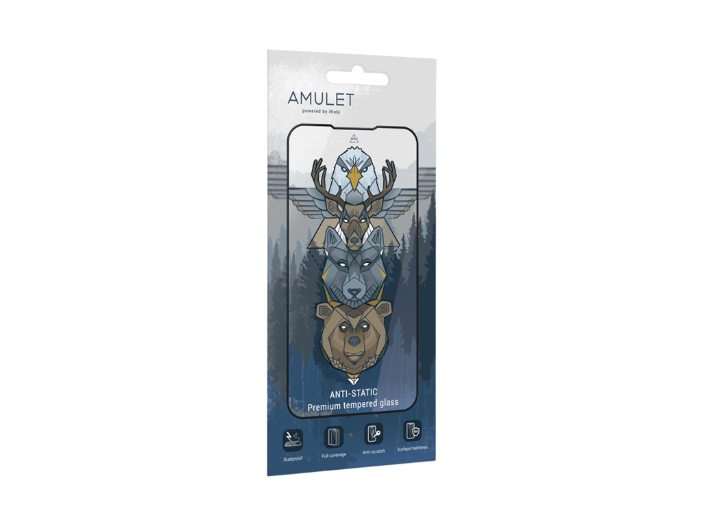 Защитное стекло Amulet 2.5D HD Antistatic для Motorola G52/G72/G82, черный