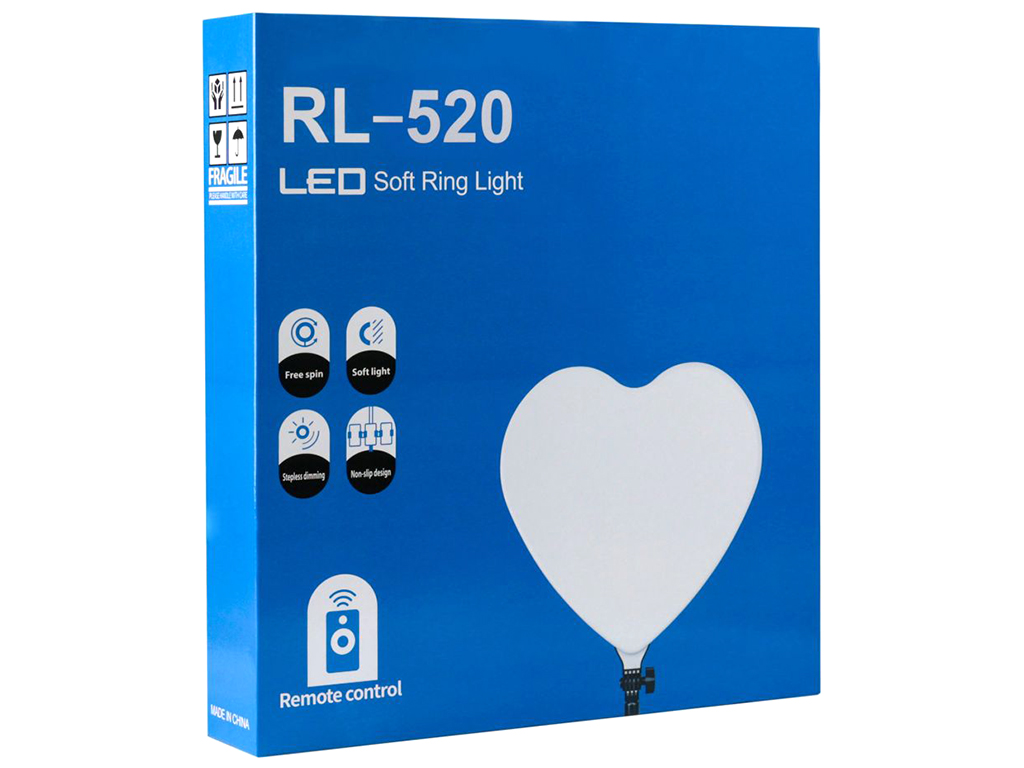 LED Панель RL-520 45см (Heart Style) Remote, колір чорний
