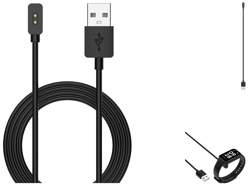 Кабель USB мi Band 8/9 Cable 0,5м Колір Чорний