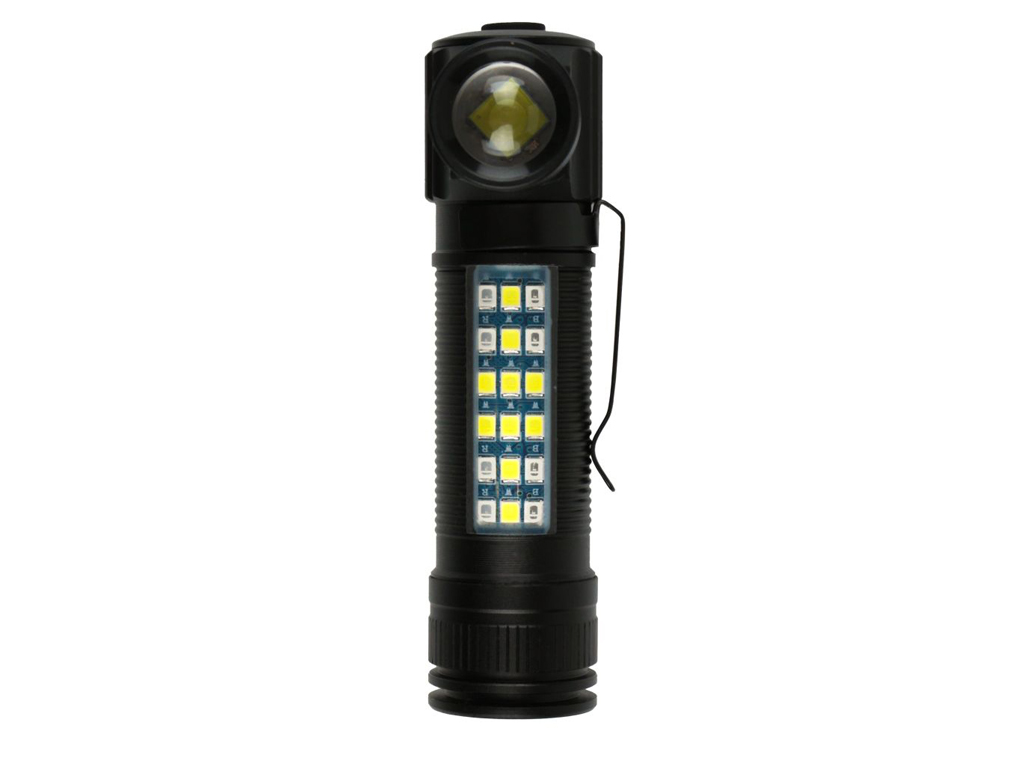 Фонарь тактический D55 LED red and blue, USB зарядка, 5W, IP44, цвет черный
