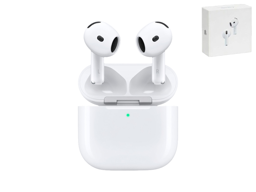 Блютуз стерео гарнитура Apple AirPods 4 (Zhongke8922), реплика, bluetooth 5.3, 200mAh, цвет белый