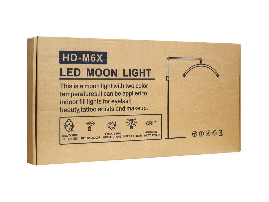 Лампа підлогова Moon M6X, 36Вт, LED, ABS пластик, алюмінієвий сплав, 33см, колір чорний