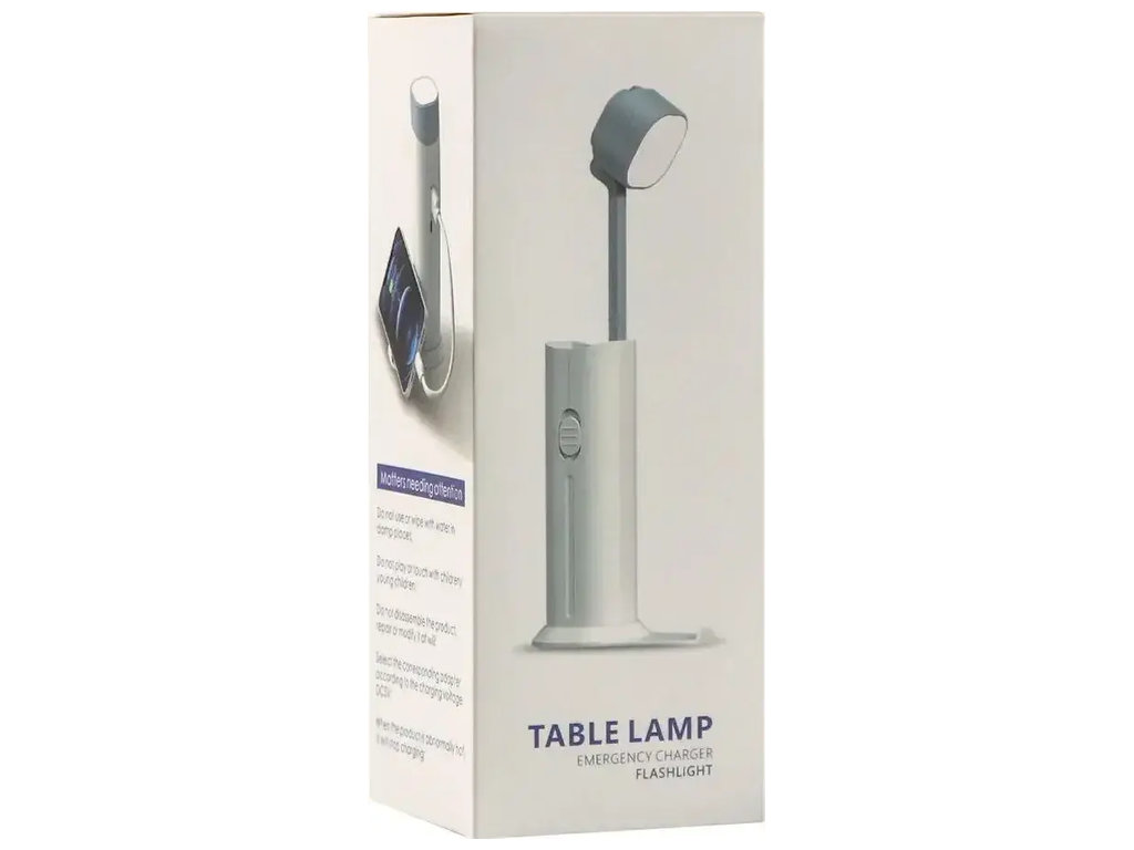 Лампа універсальна+Power bank 4 в 1, 5000mAh, ABS пластик, 60×155×58мм, м'ята упаковка