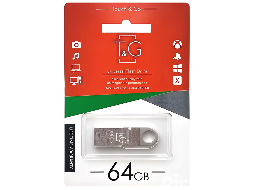 USB флеш-накопитель T&G 64gb Metal 026, цвет стальной