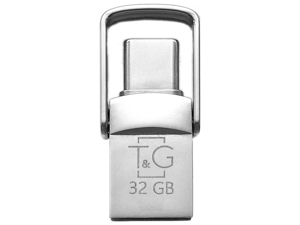 USB флеш-накопитель T&G OTG 32GB Type C, металлическая серия 104, цвет Стальной