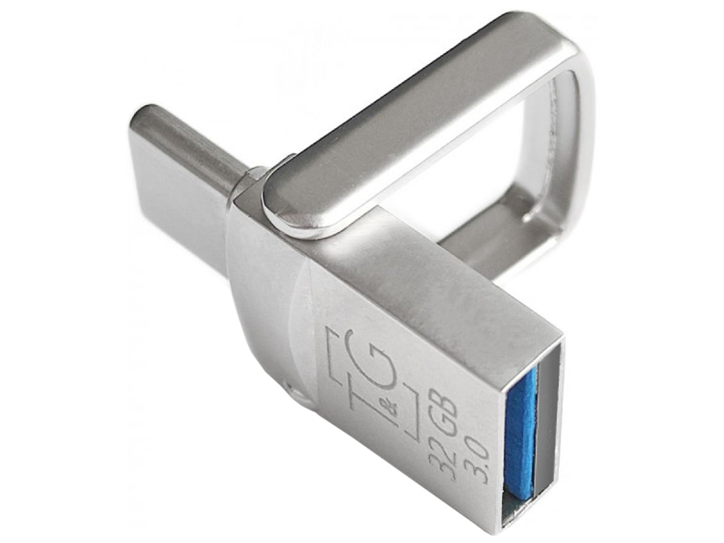 USB флеш-накопитель T&G OTG 32GB Type C, металлическая серия 104, цвет Стальной