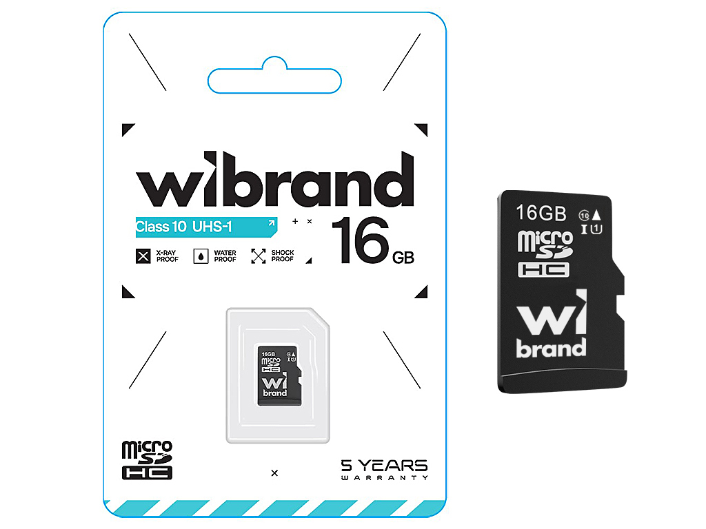 Карта пам'яті Wibrand MicroSDHC 16gb UHS-1 10 Class