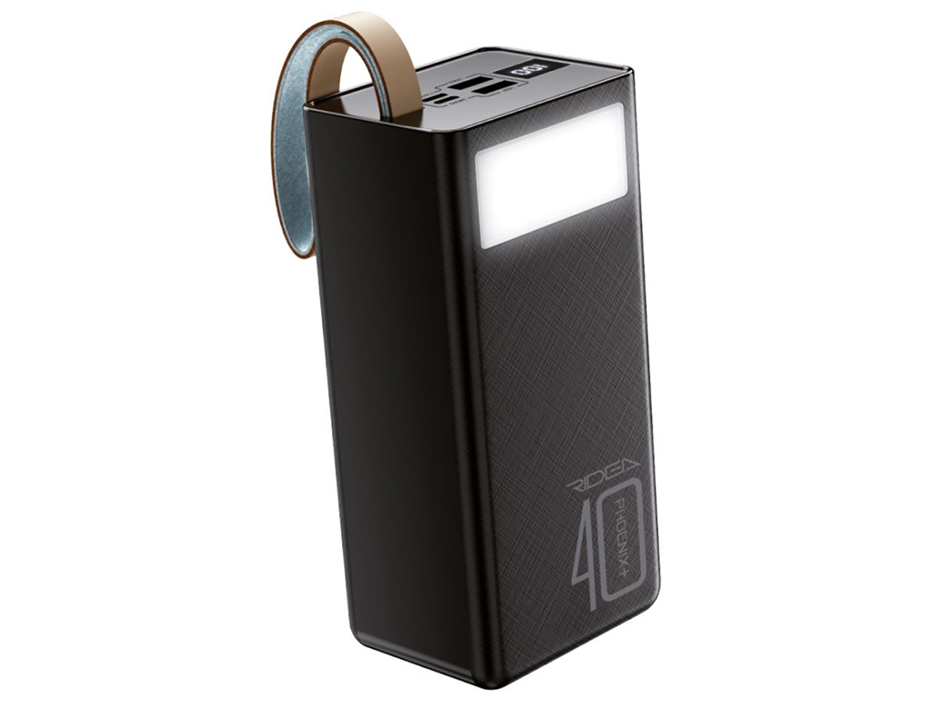 Power Bank Ridea RP-D40L+ Phoenix40+ PD/QC 3.0 20W digital display + lamp 40000 mAh Цвет Черный