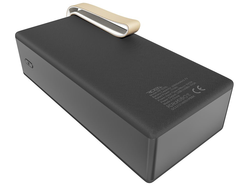 Power Bank Ridea RP-D40L+ Phoenix40+ PD/QC 3.0 20W digital display + lamp 40000 mAh Цвет Черный