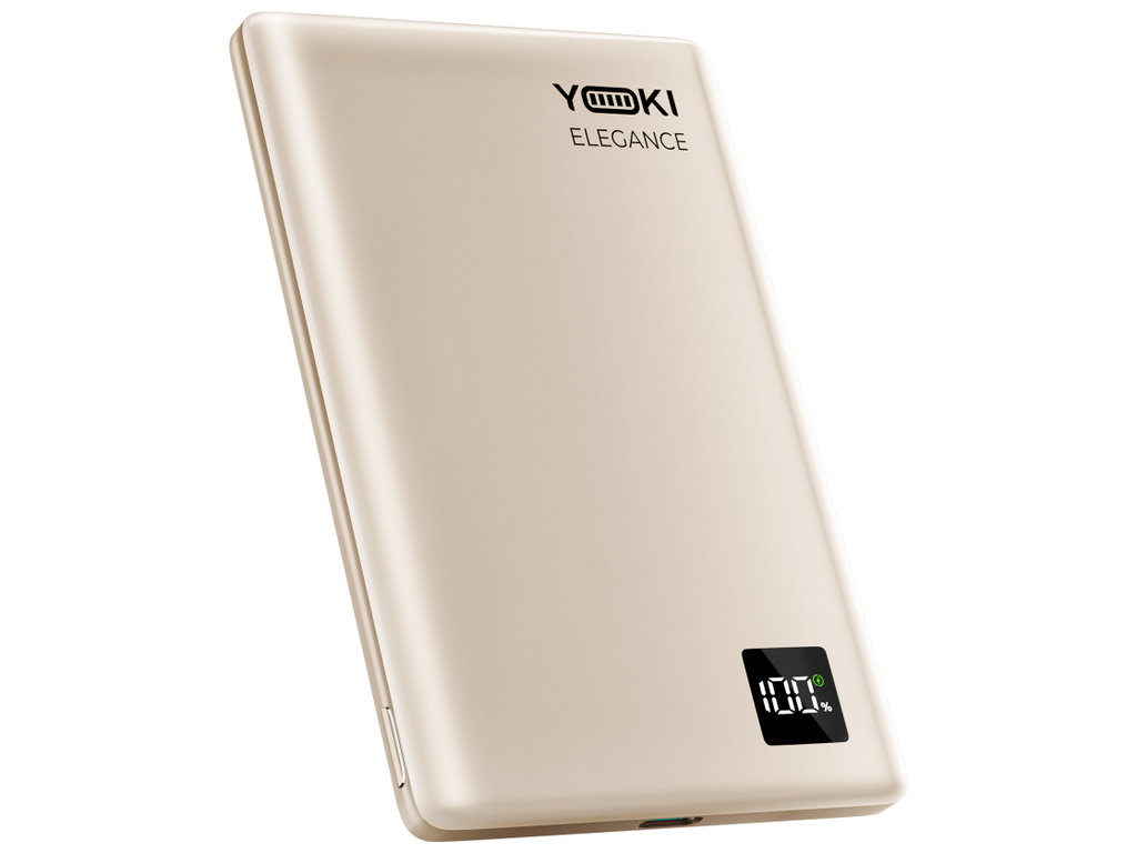 Повербанк YOKI Elegance, 5000 мАг, 15 Вт, магнітна бездротова зарядка, Type-C, Titan