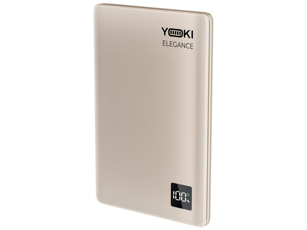 Повербанк YOKI Elegance, 5000 мАг, 15 Вт, магнітна бездротова зарядка, Type-C, Titan