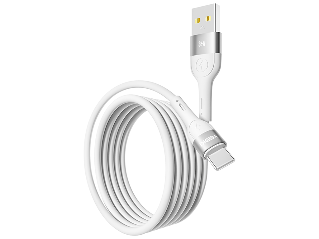 Кабель Yoki Extra, USB-A - Type-C, 3A, 1,2м Білий