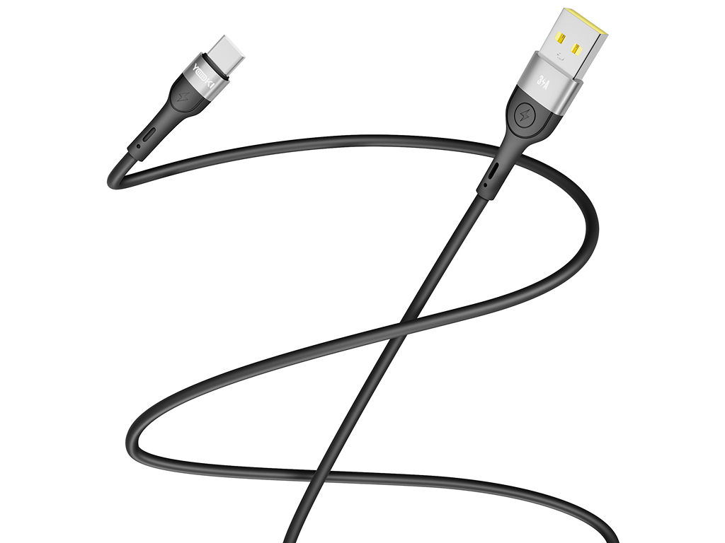 Кабель Yoki Extra, USB-A - Type-C, 3A, 1,2м Чорний