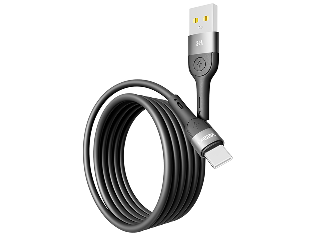 Кабель Yoki Extra, USB-A - Type-C, 3A, 1,2м Чорний