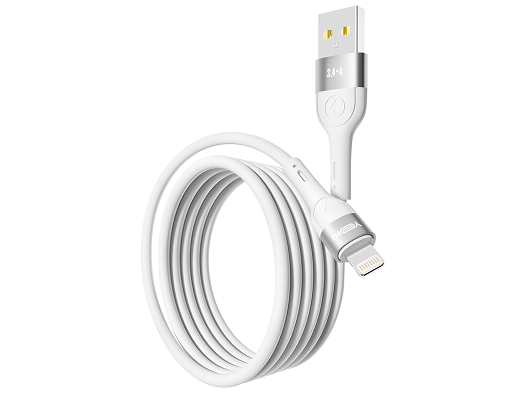 Кабель Yoki Extra, USB-A - Lightning, 2,4A, 1,2м, Білий