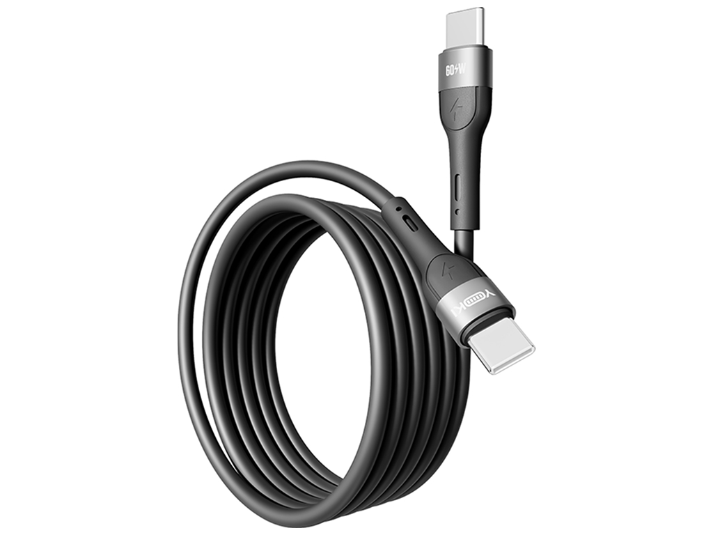 Кабель Yoki Extra, Type-C - Type-C, 60W, 1,2м, Чорний