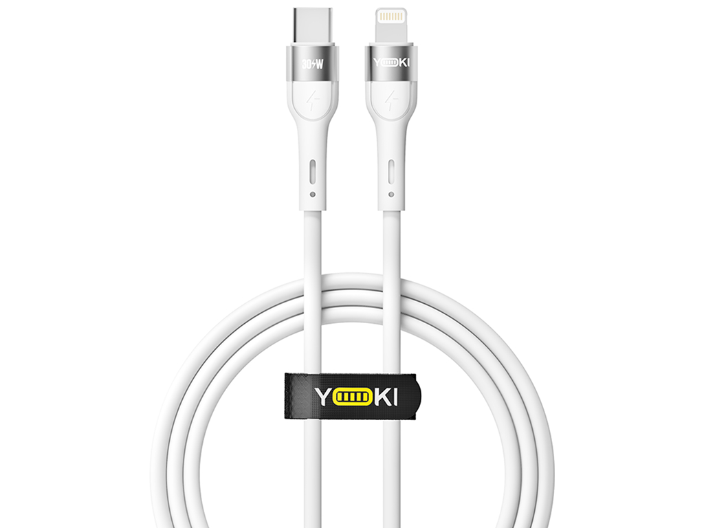 Кабель Yoki Extra, Type-C - Lightning, 30W, 1,2м, Білий