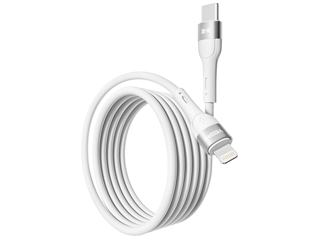 Кабель Yoki Extra, Type-C - Lightning, 30W, 1,2м, Білий