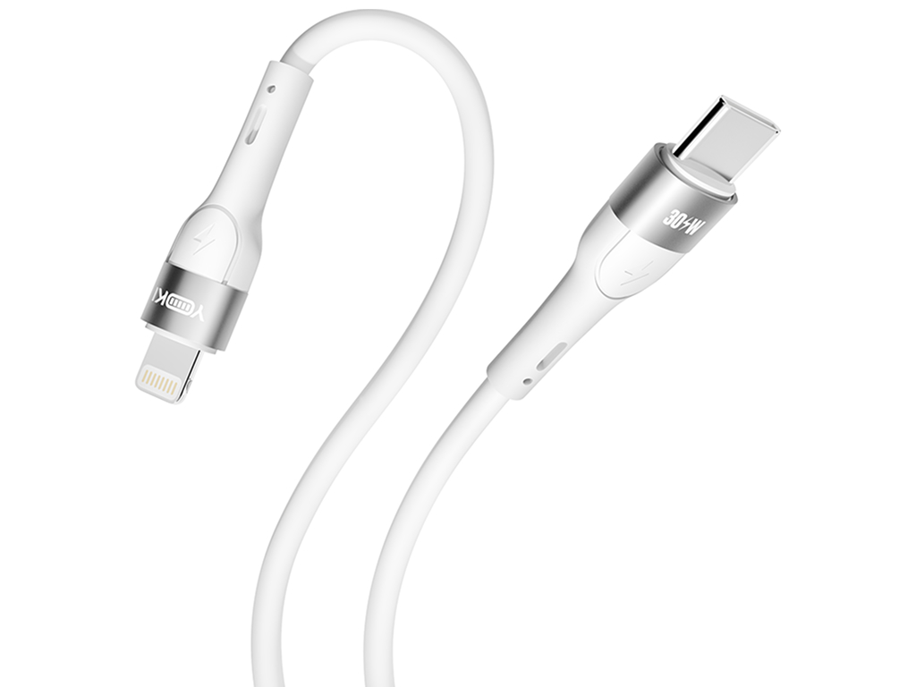 Кабель Yoki Extra, Type-C - Lightning, 30W, 1,2м, Білий